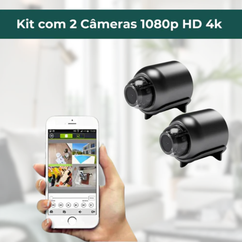 Mini Câmera WiFi 1080P HD Com Visão Noturna