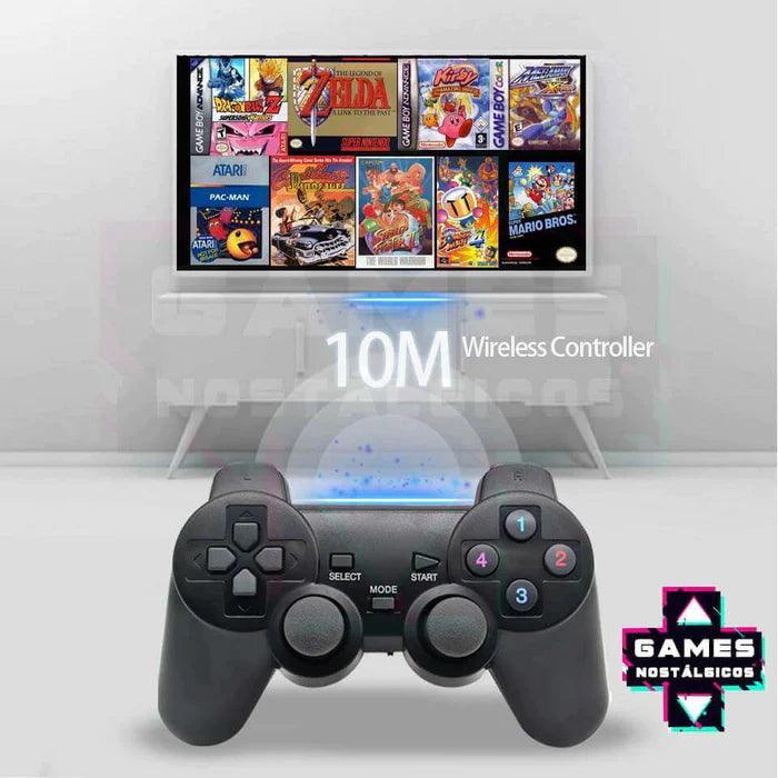 Console Game Stick Mini Retro 4K 10000+ jogos 2 Controle sem Fio PS1/A